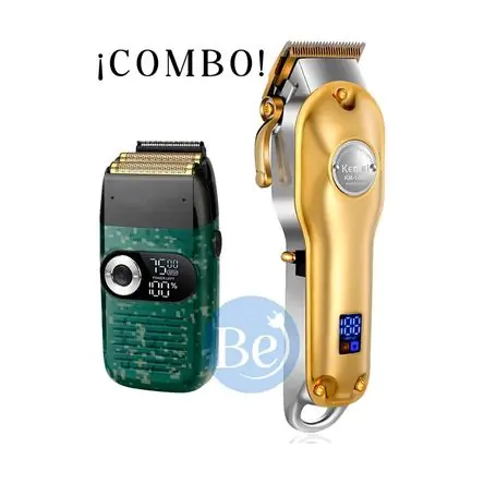Offerta Speciale Combo Kemei Cortadora KM-1986 y Afeitadora Shaver Cord Cordless KM-2027