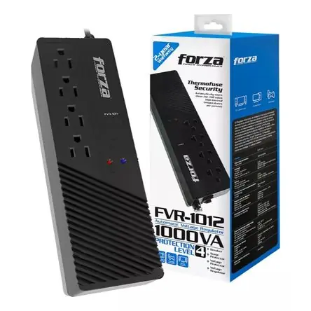 Promo Stagionale Estabilizador Forza Fvr-1012 1000va/500w Color Negro