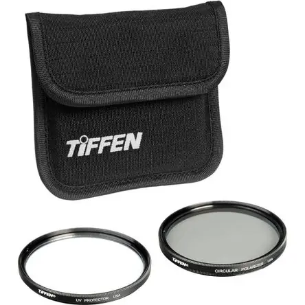 Filtro Tiffen UV y Polarizador Circular 46mm - Pack Doble con Funda para Filtros Offerta Del Giorno