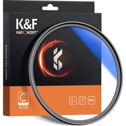 Filtro UV Multi-Capa K&F Concept Azul Slim (62mm) - Protección Clara, Previene Daños a la Lente, Vid Originale