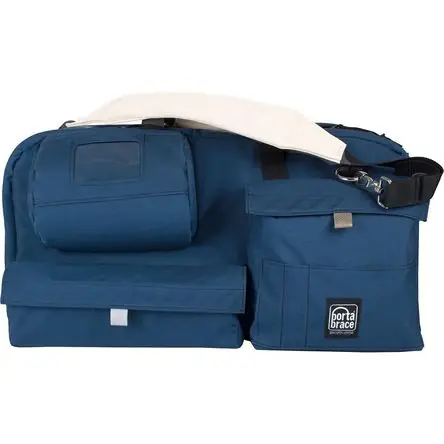 Esclusivo Funda PortaBrace Acolchada para Camcorder de Mano con Protector de Visor Reforzado (Azul) - Para Cam