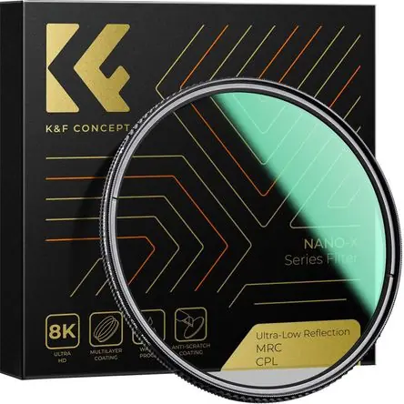 K&F Concept Nano-X Series Ultra-Low Reflection CPL Filter (95mm) Solo Oggi