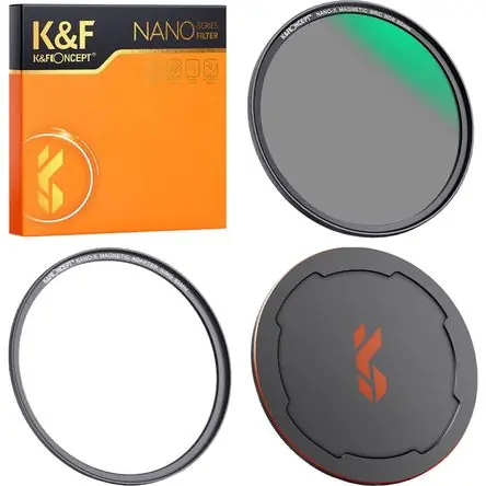 Filtro ND8 Magnético K&F Concept Nano-X con Anillo Adaptador y Tapa de Lente (72mm) - 16 Capas de Re Prezzo Ridotto