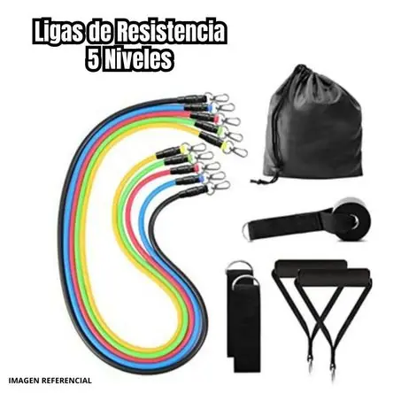 Set De 5 Ligas De Resistencia Fitness Reso Gratuito