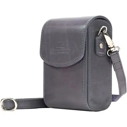 Funda de Cuero MegaGear con Correa para Cámara Panasonic Lumix ZS200, TZ200, Leica C-Lux (Gris) - Ci Prezzo Ridotto