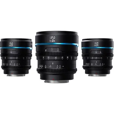 Conjunto de Lentes Sirui Night Walker T1.2 S35 (24, 35 y 55mm) para Cine - E-Mount, Negro, Abertura Subito Disponibile