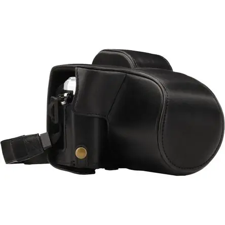 Offerta Lampo Funda de Cuero MegaGear Ever Ready para Cámara Olympus OM-D E-M10 Mark III con Lente 14-42mm (Negra)