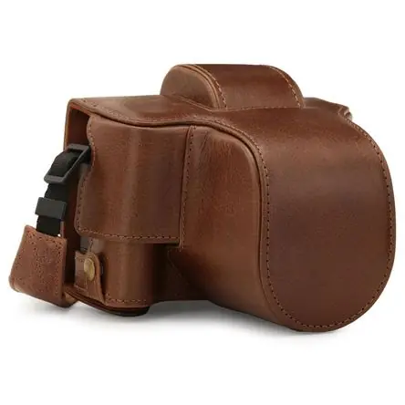 Funda de Cuero de Grano Superior MegaGear Ever Ready para FUJIFILM X-T200 con Lente XC15-45mm (Marró Più Venduto