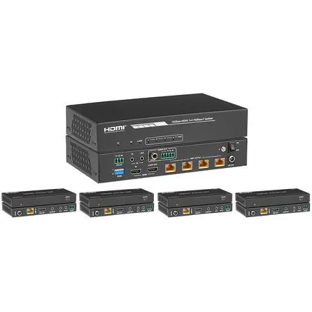 Professionale KanexPro 18G 1x4 Divisor Extensor HDMI 2.0 Kit (492')