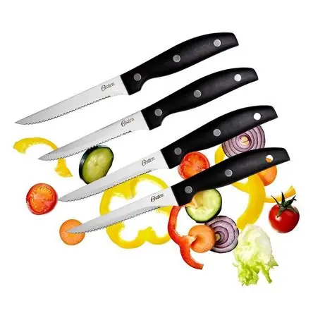 JUEGO DE CUCHILLOS OSTER 75681-04 METAL 4PZS GRANGER NEGRO Più Venduto