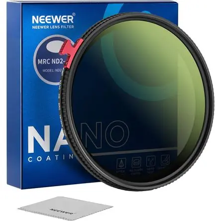 Filtro ND Variable Neewer (52mm, 1 a 9 pasos) - Logra Efecto de Movimiento con Ríos, Filtro Ultra De Prezzo Conveniente