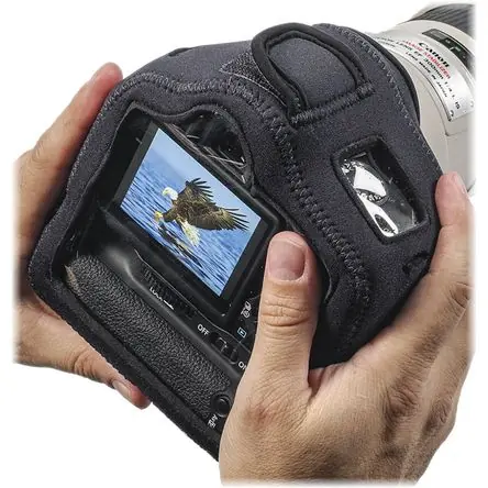 Funda LensCoat BodyGuard Compact Clear para DSLR con Grip (Negra) - Protección contra Polvo y Rayone Prezzo Basso