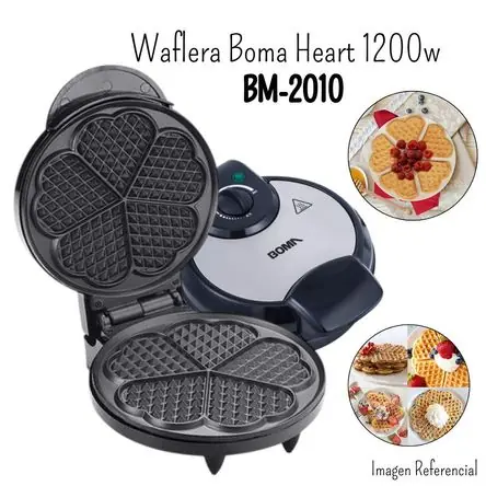 Waflera Boma Heart en forma de Corazón 1200w BM-2010 Esclusivo