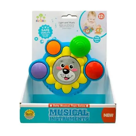 Juguete Musical para Bebes Instrumentos en Forma de Leon - JUGUETE-MUSICAL-ANIMALITOS-CELESTE Miglior Prezzo