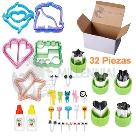 Bestseller Pack de Moldes Cortadores de Sándwich para Niños Loncheras Divertidas 32 Piezas