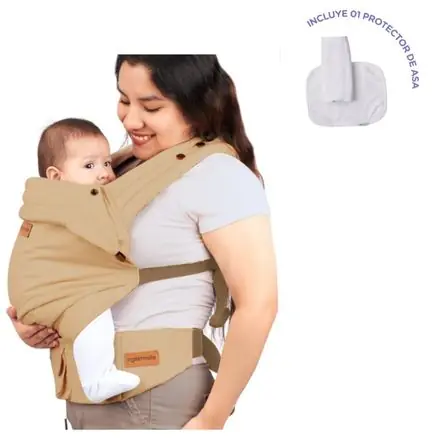 Compra Oggi Stesso Mochila Ergonómica Premium Maternelle Beige Camel, Fresco, Soporte Cervical, Canguro, Portabebé