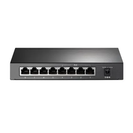 Compra Online SWITCH TP-LINK TL-SG1008P 8 PUERTOS 10/100/1000MBPS 4 PORT POE NEGRO P/N: TL-SG1008P