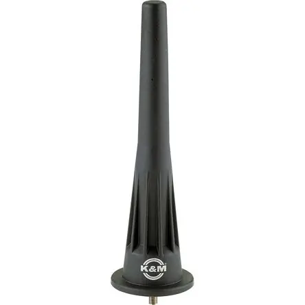 Must-Have K&M 17738-000-55 Soporte para Ocarina (Negro) - Base Plegable, Adaptador de Rosca M5, Construcción P