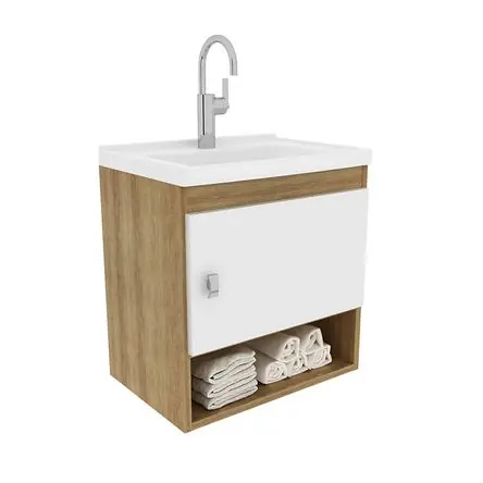 Mueble de baño con lavamanos 2020 Home Linz - Almendra/Blanco Originale
