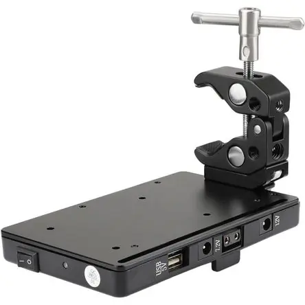 Placa de Montaje V-Lock CAMVATE con Divisor de Alimentación y Clip de Pinza Cangrejo - Salidas de Po Reso Gratuito