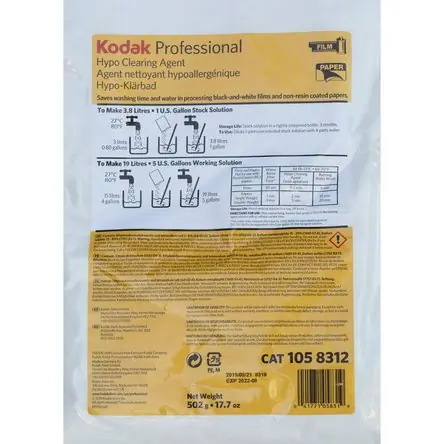 Kodak Professional Hypo Clearing Agent (Para Hacer 5 gal, Versión 2019) - Para Películas y Papeles B Occasione Imperdibile