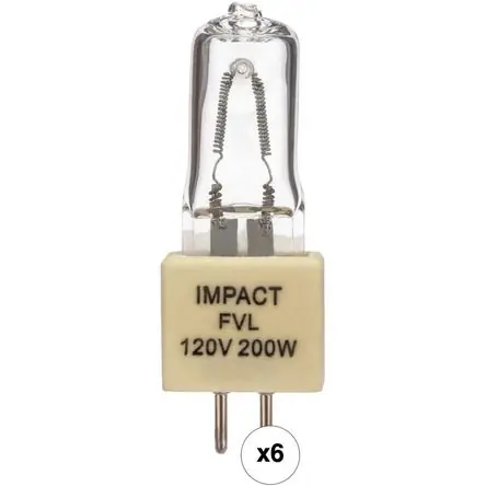Lámpara Impact FVL (200W, 120V, Paquete de 6) - Base GX5.3, Forma T4, Vida Útil Promedio de 200 Hora All’Ingrosso