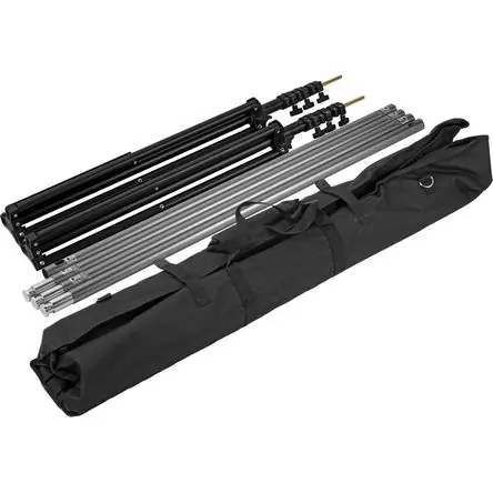 Sistema de Soporte para Fondos Photek con Soportes, Barra Transversal de 12' en 4 Secciones, Bolsa Di Tendenza