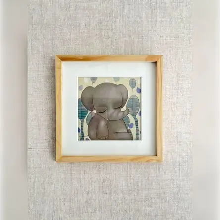 Cuadro Litografia Elephant 28x28 cm Bestseller