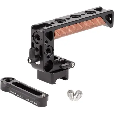 Fatto A Mano Kit Wooden Camera NATO Handle Plus v2 con Manija Superior de Liberación Rápida, Riel NATO de 2.8