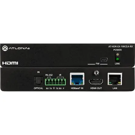 Di Tendenza Receptor Atlona 4K HDR HDMI sobre HDBaseT (330') - Extiende DCI 4K60 4:4:4, Soporta HDR10, HLG y Dol