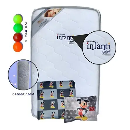 Colchón de Bebe para Cunas Pack and Play Gris Reso Gratuito