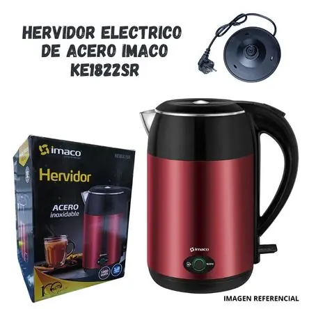 Hervidor Eléctrico Imaco de Acero KE1822SR Reso Gratuito