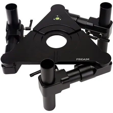 Novità Proaim Cyrus Hi-Hat Estilo Andamio con Montura Mitchell - Altura Ajustable, Nivel de Burbuja, Alumin
