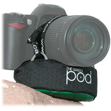 Plataforma de Cámara The Pod The Green Pod - Diseñada para DSLRs con Lentes Zoom, Bolsa de Granos co Originale