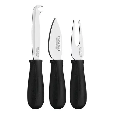 Prezzo Ridotto Juego para Quesos Tramontina Harmoniza con Acero Inoxidable Negro 23498018