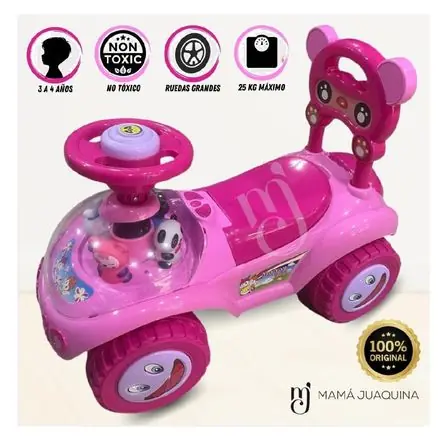 Carrito Panda con Timon con Bocina Rosa Occasione