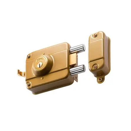 Cerradura de Acero Cantol Blindada Super 900 Oro con 2 Pivotes Cromados Autentico