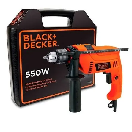 Taladro Percutor Black & Decker HD555K Naranja 550W Compra Adesso