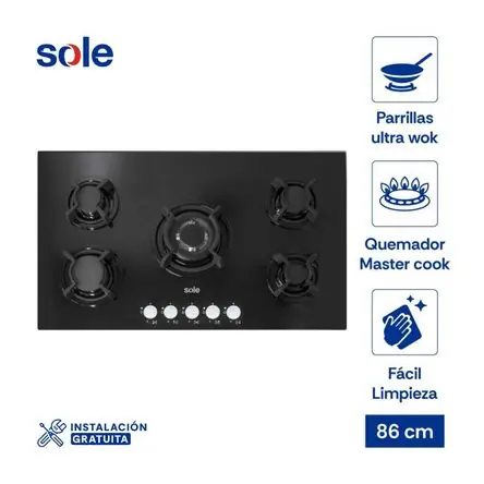 Promo Stagionale COMBO Sole: Cocina empotrable SOLCO033 + Campana Venus Plus + Horno a gas