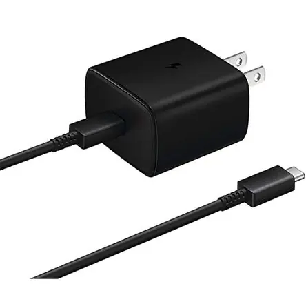 Cargador Samsung 45W USB C a C Super Fast Charger 3.0 Negro Alta Qualità