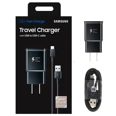 Cargador Samsung Fast Charge Tipo C S10, S10e Negro Consegna Rapida