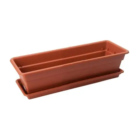 Maceta Durakotta PVC Terracota Rectangular #18 Reyplast Affare