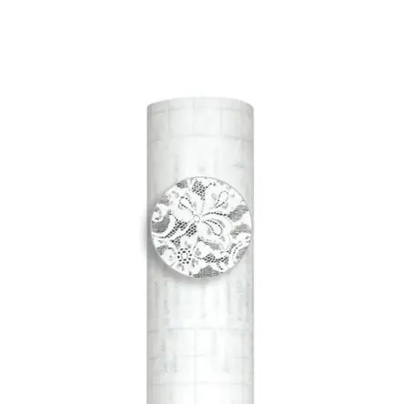Esclusivo Lámina Con Tact Adhesiva Transp. Frosty White Lace
