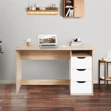 Escritorio Vintage Izaro 3 Cajones Color Duna VENTITAS HOME Prezzo Basso