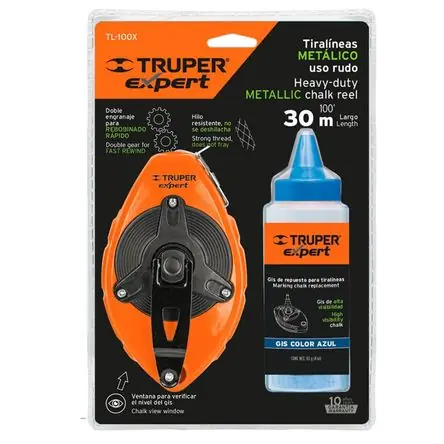 Tiralíneas metalico 30M/100 Pies C/Gis 18579 Truper Nuovo Arrivo