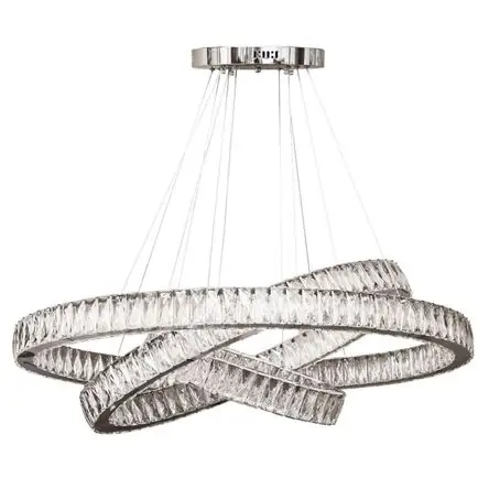 Lámpara De Cristal Con Tres Aros Cinta Led Alta Qualità