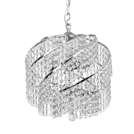 Lámpara De Cristal Sofia 3 Luces Cromada Esclusivo