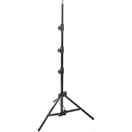 Soporte Compacto Manfrotto Alu Mini con Amortiguación de Aire - Paquete de 3 (Negro, 7') - Apilable, Spedito Oggi