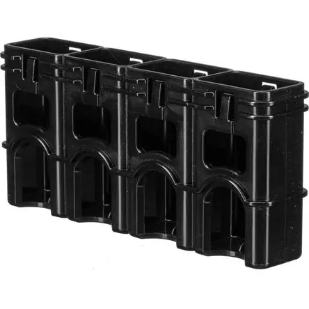 Subito Disponibile Soporte de Baterías 9V STORACELL SlimLine (Negro Tuxedo) - Almacena 4 Baterías, Dispensación con una