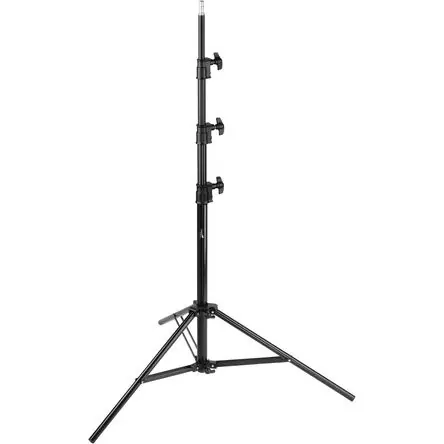 Soporte de Luz Impact Pro (10.8', Negro) - Construcción de Aleación de Aluminio, 4 Secciones, 3 Elev Spedito Oggi
